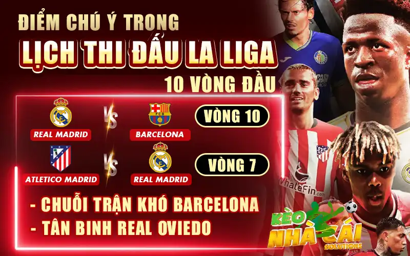 Điểm chú ý trong lịch thi đấu La Liga