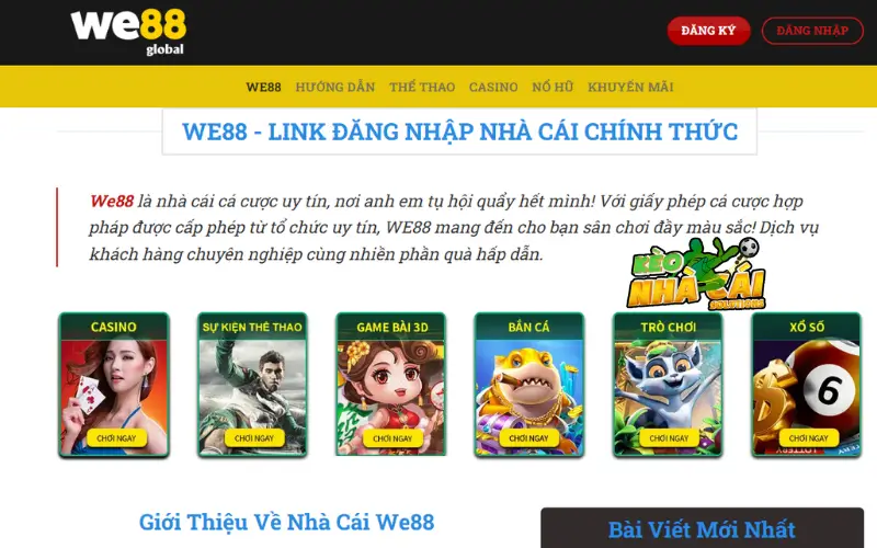 Nhà cái bóng đá We88